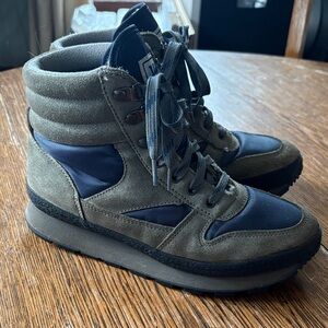 L.L.Bean Boots Womens Size 8M Gray Blue Thinsulate Leather Winter Snow Hiking